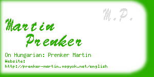 martin prenker business card